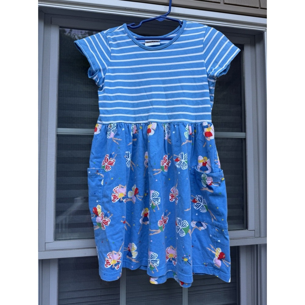 Hanna Andersson Blue Striped Fairy Dress Size 130 8 Casual Cute